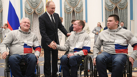 ‘We admire you’: Putin gives state honors to Paralympic medalists in Kremlin