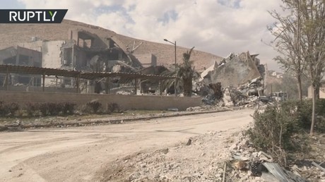 EXCLUSIVE: View of science center in Syria targeted by US-led strikes (VIDEO)