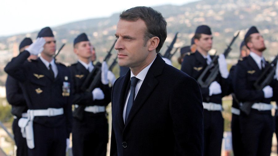 Macron says he's not an 'interventionist'... less than a month after bombing Syria