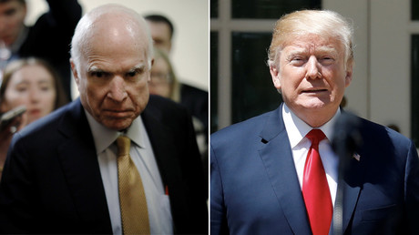 Twitter erupts after Senator McCain ‘disinvites’ Trump to his funeral