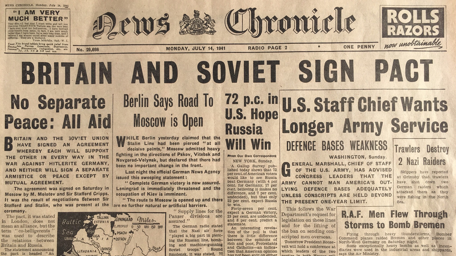 ‘Thank God for Russia!’ Remembering when London & Moscow were allies
