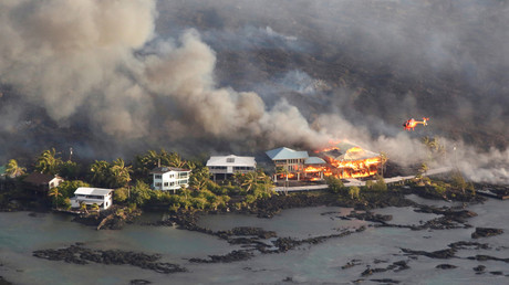 Aerial footage shows entire Hawaiian neighborhood devoured by lava (VIDEO)