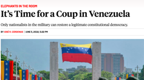 US media openly calling for Venezuela military coup