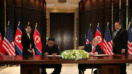 Trump & Kim sign ‘historic’ document following talks in Singapore
