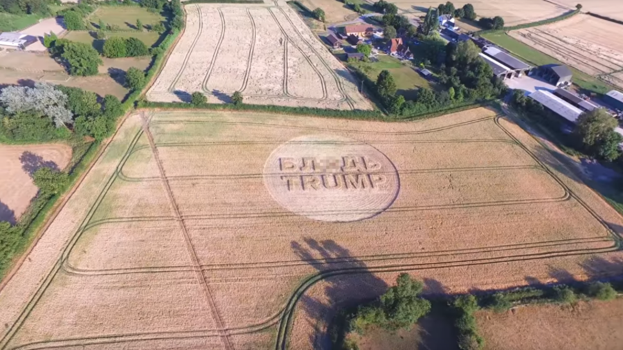 Greeted with protests & ‘F*ck Trump’ crop circle, US leader feels ‘unwelcome’ in UK (VIDEOS)