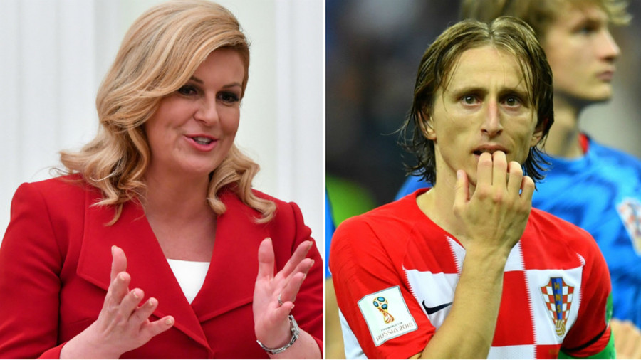 Hold the front page! Croatian president grabs 25% more headlines than Modric at WC final