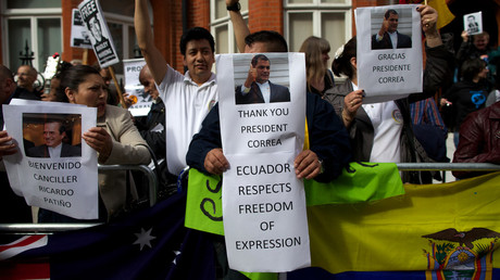 'Assange's days in Ecuadorian Embassy in London are numbered' – Correa to RT