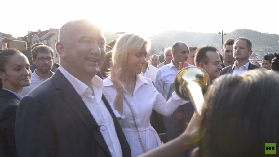 Russian FM spokesperson Zakharova moves to the grooves of trumpet festival in Serbia (VIDEO)