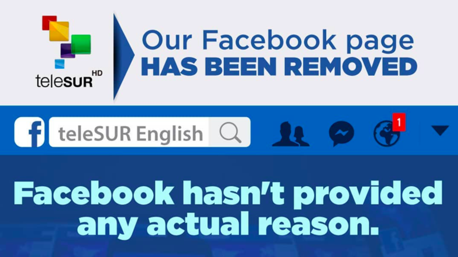 Telesur page takedown: Facebook becoming ‘US govt’s censorship vehicle’