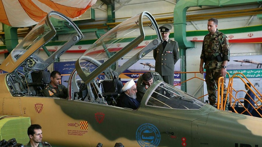 Iran unveils first domestic fighter jet, President Rouhani checks out the cockpit (VIDEO)
