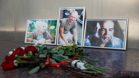 ‘They cannot be replaced’: Russians pay respects to journalists killed in Africa