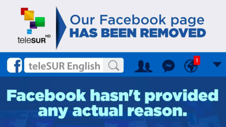 Telesur page takedown: Facebook becoming ‘US govt’s censorship vehicle’