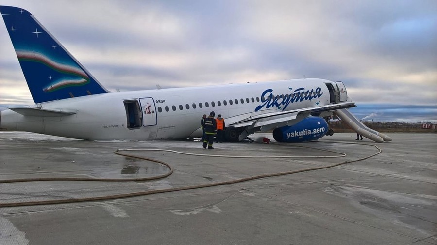 Four people injured in emergency landing as airplane slides off runway in Russia’s Yakutia