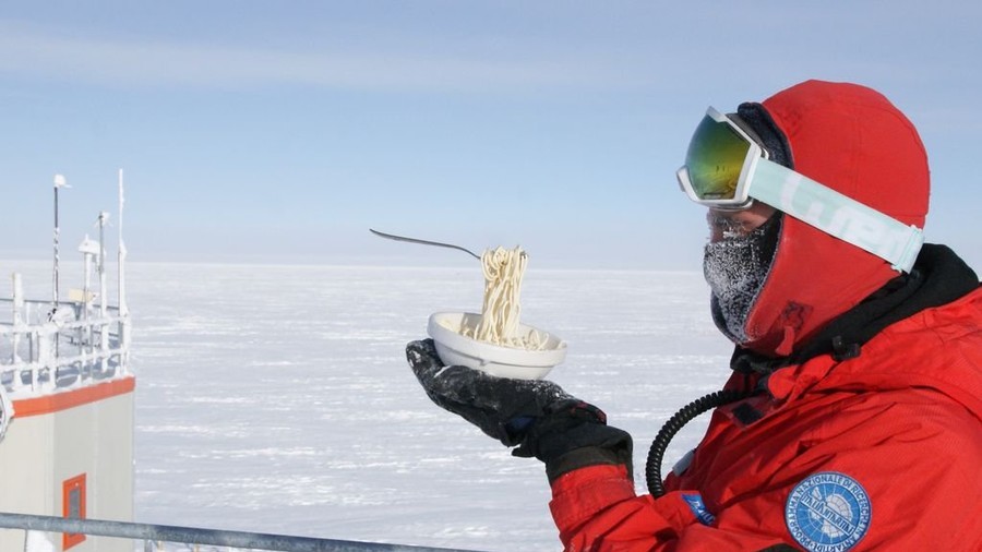 Food or art? Meals frozen in time make light of dangerous, daily life in icy Antarctica