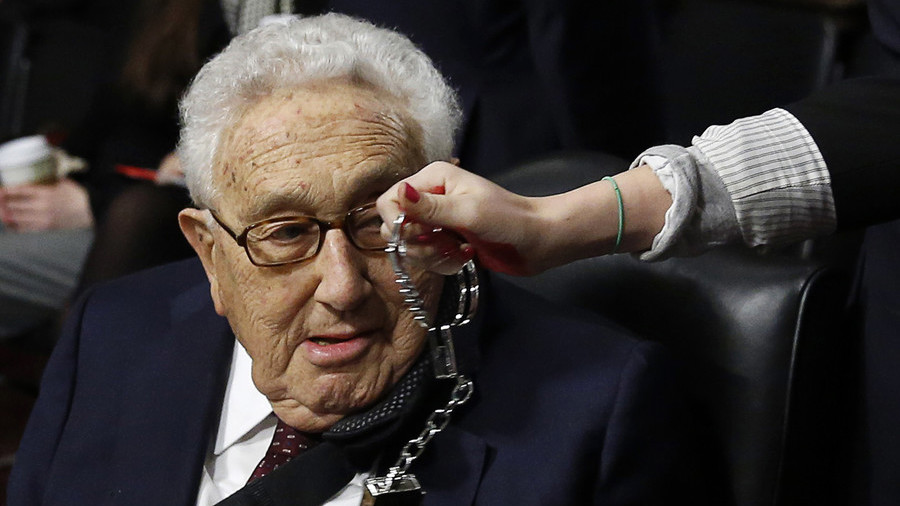 ‘Rot in hell!’: Henry Kissinger heckled at New York University speech (VIDEO)