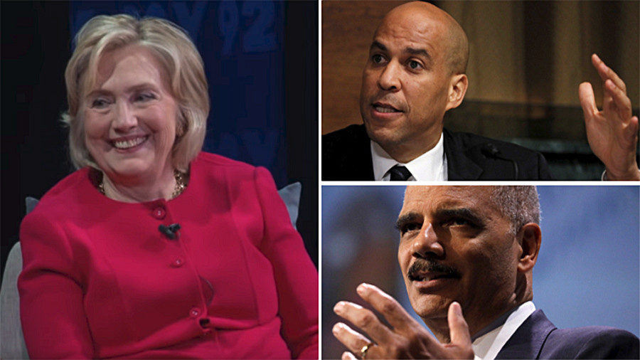 ‘They all look alike’: Hillary Clinton corrects moderator who mixed up black Democrats