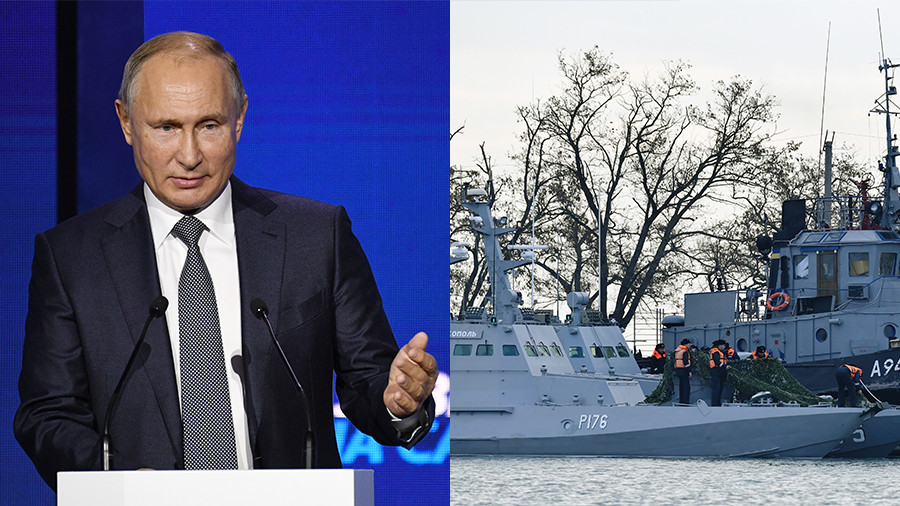 ‘Kiev would get away even with eating babies’: Putin says Kerch Strait standoff is a provocation