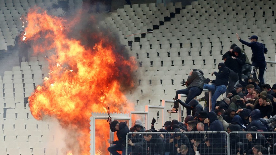 AEK Athens & Ajax charged after petrol bomb attack & clashes at Champions League game (VIDEO)