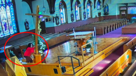 WATCH: Woman knocks 15-foot crucifix in CA church during ‘vandalizing spree’