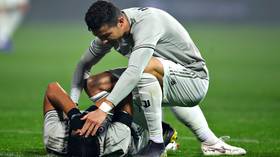 Cristiano KO! Ronaldo sends teammate Khedira to the deck by blasting ball at his FACE (VIDEO)