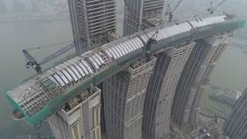 Sky Bridge: China’s horizontal skyscraper nears completion (VIDEO)