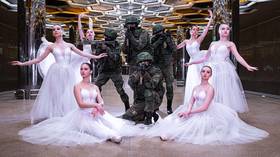 Troops and tutus: Russian soldiers and ballerinas pose for 'surreal' Women's Day shoot