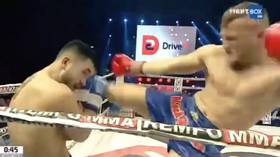 'Knockout of the year': Kickboxer Eduard Gafencu delivers stunning 'tornado kick' KO (VIDEO)