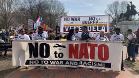 Hundreds march in Washington, DC to protest against NATO, US interference in Venezuela