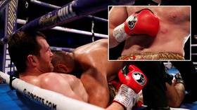 Bite night: Heavyweight boxer Kash Ali disqualified and pelted with drinks after BITING David Price