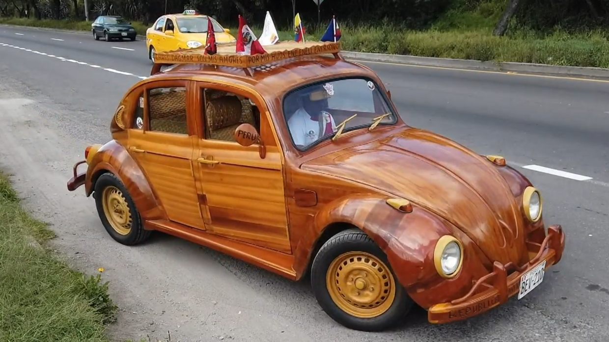 wooden beetle car