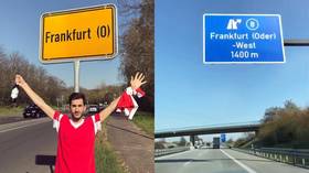 'We are f****d!' Benfica fan travels to WRONG Frankfurt for Europa League tie