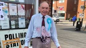 ‘Disgusting behaviour’: Farage decries latest ‘milkshaking’ attack on elderly army veteran