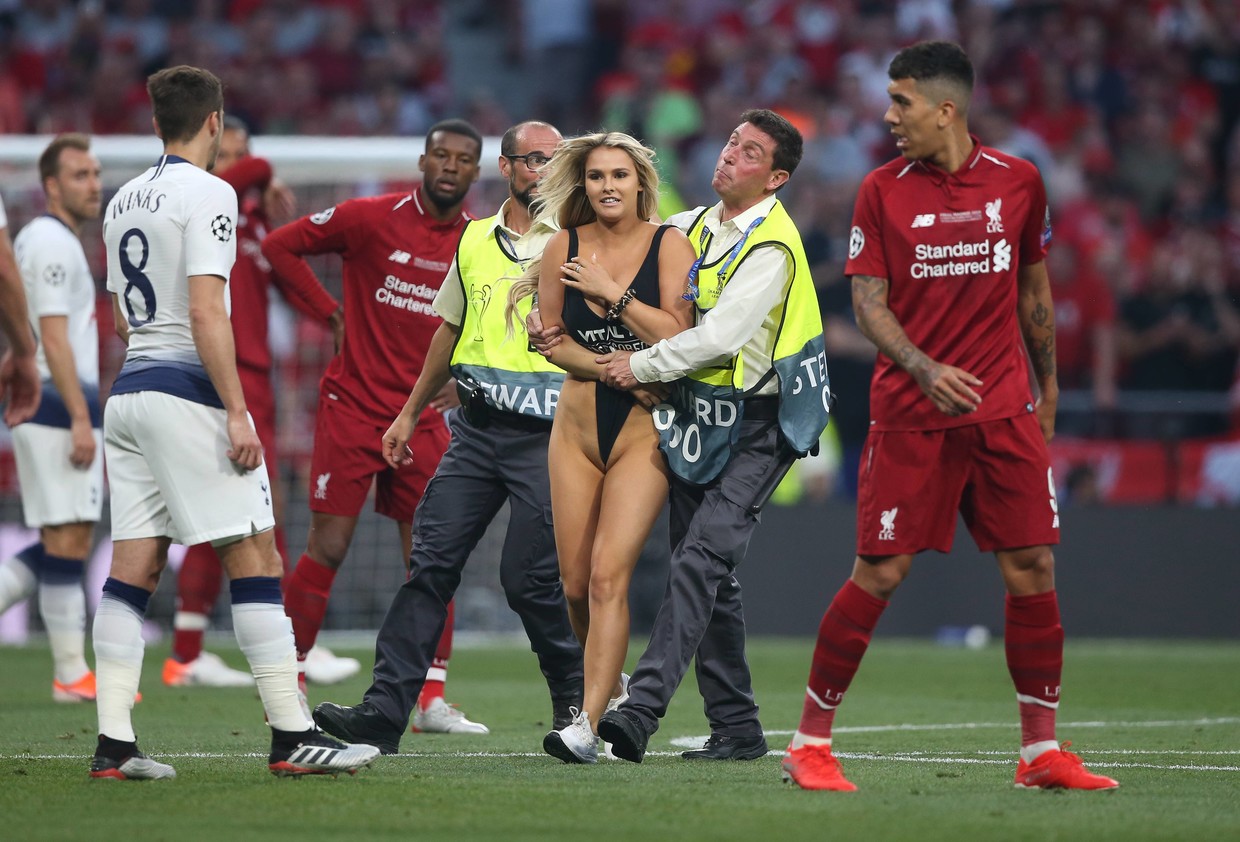 A streaker enter the field of play during the UEFA Champions League Final ©...