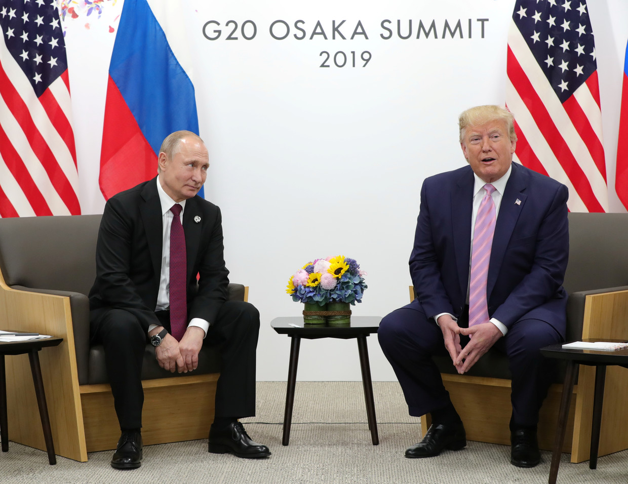 Vladimir Putin and Donald Trump at G20 summit