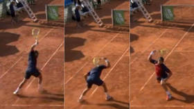 ‘Tennis tantrum of the year’: Watch Spanish player launch into epic racket-smashing meltdown (VIDEO)