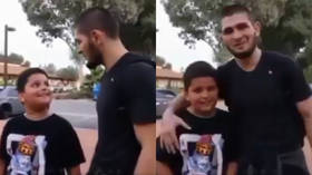 WATCH: Khabib refuses photo with young Barcelona fan unless he says ‘Hala Madrid’