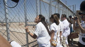 AOC was actually facing an empty parking lot during emotional border protest photo op