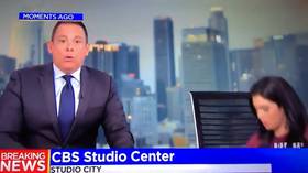 News presenter hides under desk ON AIR as California quake shakes studio (VIDEO)