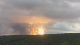 Locals & soldiers suffer burns and shrapnel wounds after artillery depot explodes in Siberia (VIDEO)