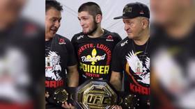 Khabib's father says Dustin Poirier T-shirt sold 'at a high price' in charity auction