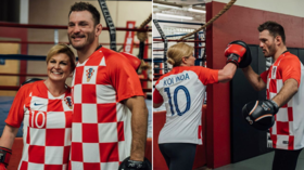 ‘She throws a mean left hook!’ Croatian President Grabar-Kitarovic  spars with UFC heavyweight champ Stipe Miocic