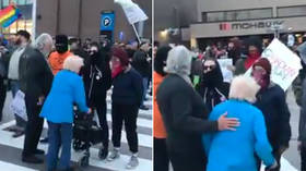 Shock and outrage as masked Antifa crowd blocks and shouts at elderly couple in Canada (VIDEO)