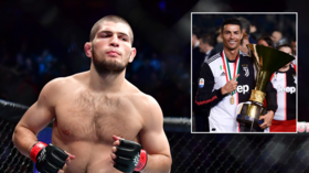 The Eagle & The GOAT - Khabib cheers on friend Ronaldo at Lokomotiv v Juventus game in Moscow