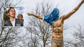 'He's a piece of sh*t': Zlatan statue defaced with TOILET SEAT in Sweden after he becomes co-owner of rival club