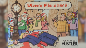 Hustler’s Xmas card depicts Trump being ASSASSINATED, bringing conservative horror & liberal joy