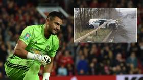 'How did he manage that!?' Man United star Sergio Romero miraculously unhurt after car smash on way to training (PHOTOS)