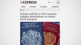 ‘Your mother was a hamster’: Social media trolls British newspaper after publishing fake new blue passport with Monty Python line