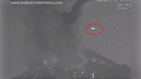 WATCH: UFO spotted in skies over Mexican volcano seconds after ERUPTION