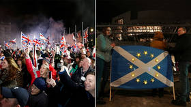 Joy & sorrow: Brexit celebrations take over London as pro-EU crowd grieves in Scotland (VIDEOS)