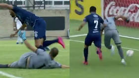 What a howler: Haiti goalkeeper Josue Duverger savagely mocked for scoring one of the worst own-goals fans have ever seen (VIDEO)